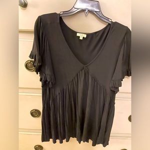 Cotton jersey short sleeve top